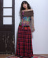 Retro Check Switching Skirt